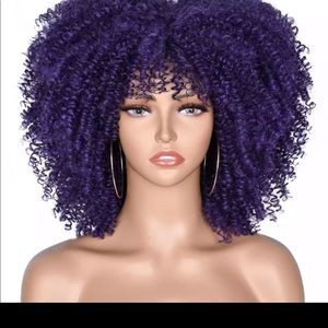 Short Purple 14inch Wig